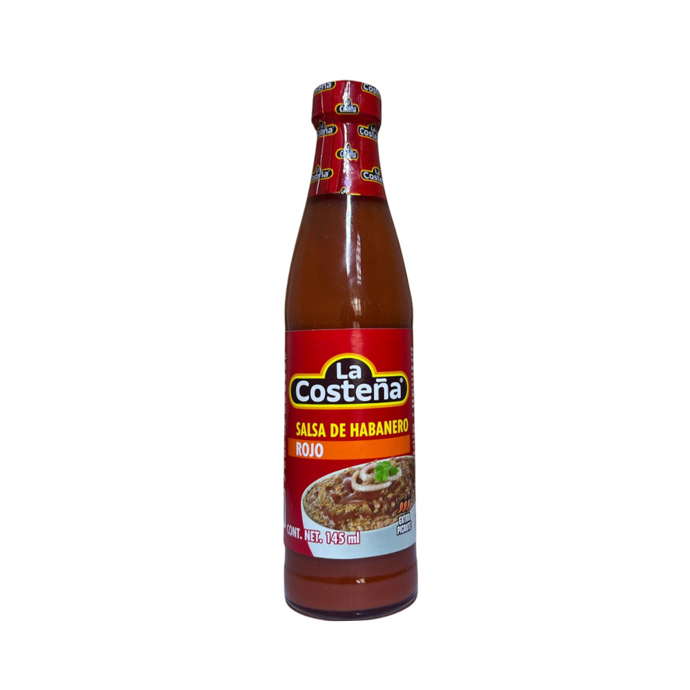 SALSA HABANERO ROJO LA COSTEÑA 145ml - Sabores de America Latina